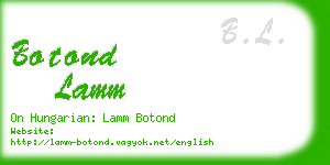 botond lamm business card